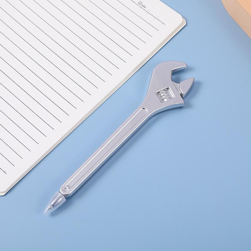 2Pcs Wrench Shape Design Ballpoint Pens Comfortable Grip Smooth Writing Pens Students Creative Stationery Party Gift