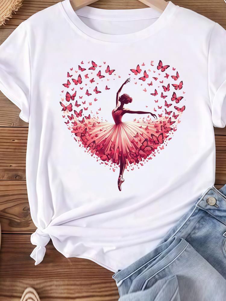 (Asian Size) beach trend 90s Women Tee Top Clothing Casual T Shirt Fashion Printed Lady Female Graphic  Short Sleeve T-shirts