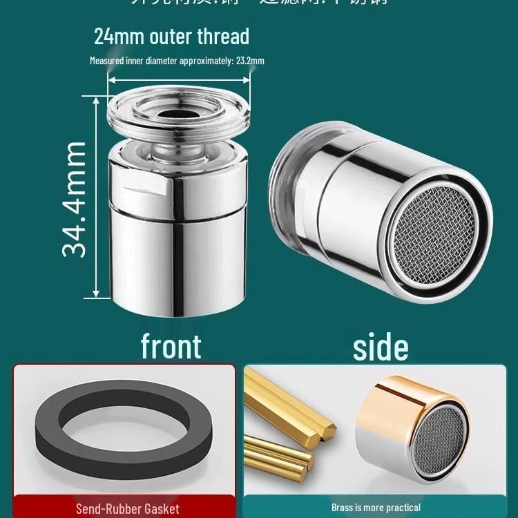 Universal Splash-Proof Faucet Aerator Core - Hot & Cold Water Filter Nozzle