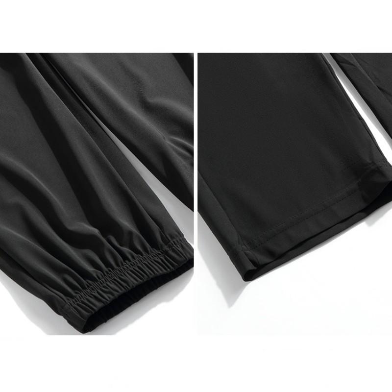 Summer New Ice Silk Elastic Sports Pants Couples with Loose Men and Women the Same Casual Pants