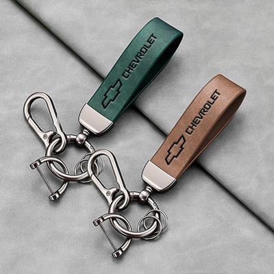 Car Key Rings Leather High Quality Auto Logo Keychain Accessories For Spark Captiva Cruze Malibu Equinox Trax Camaro
