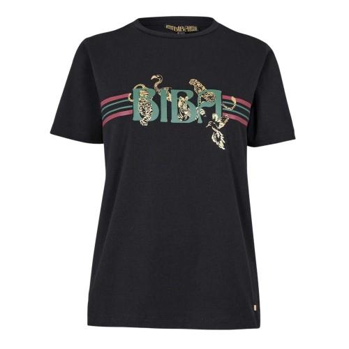 Biba Womens/Ladies Leopard Cotton Logo T-Shirt