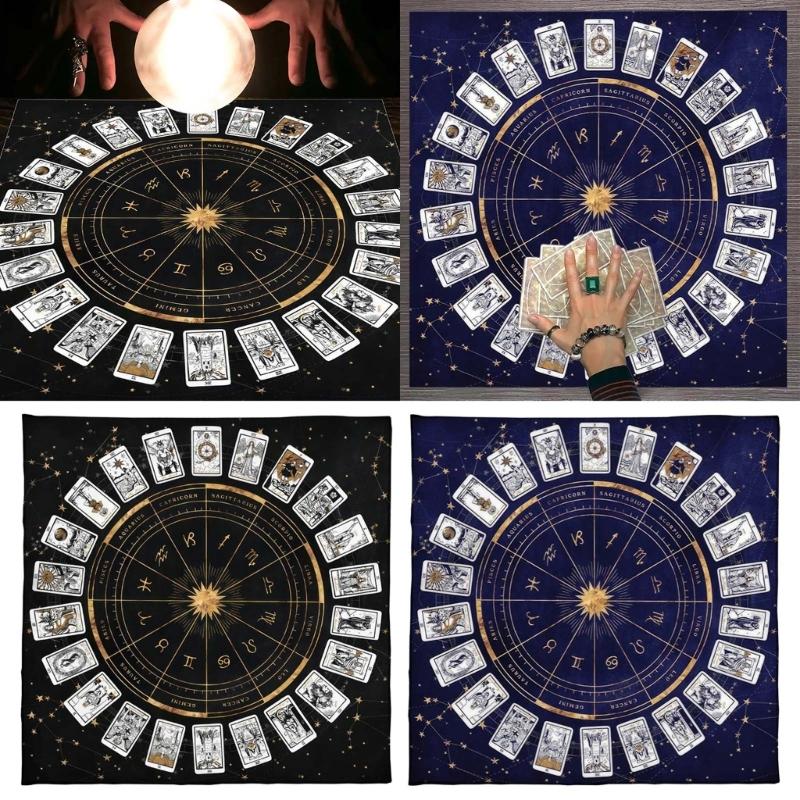 Square Flannelette Tarot Altar Cloth Board Game Pad Astrological Oracles Pad Table Cover Card Mat Divinations Tablecloth