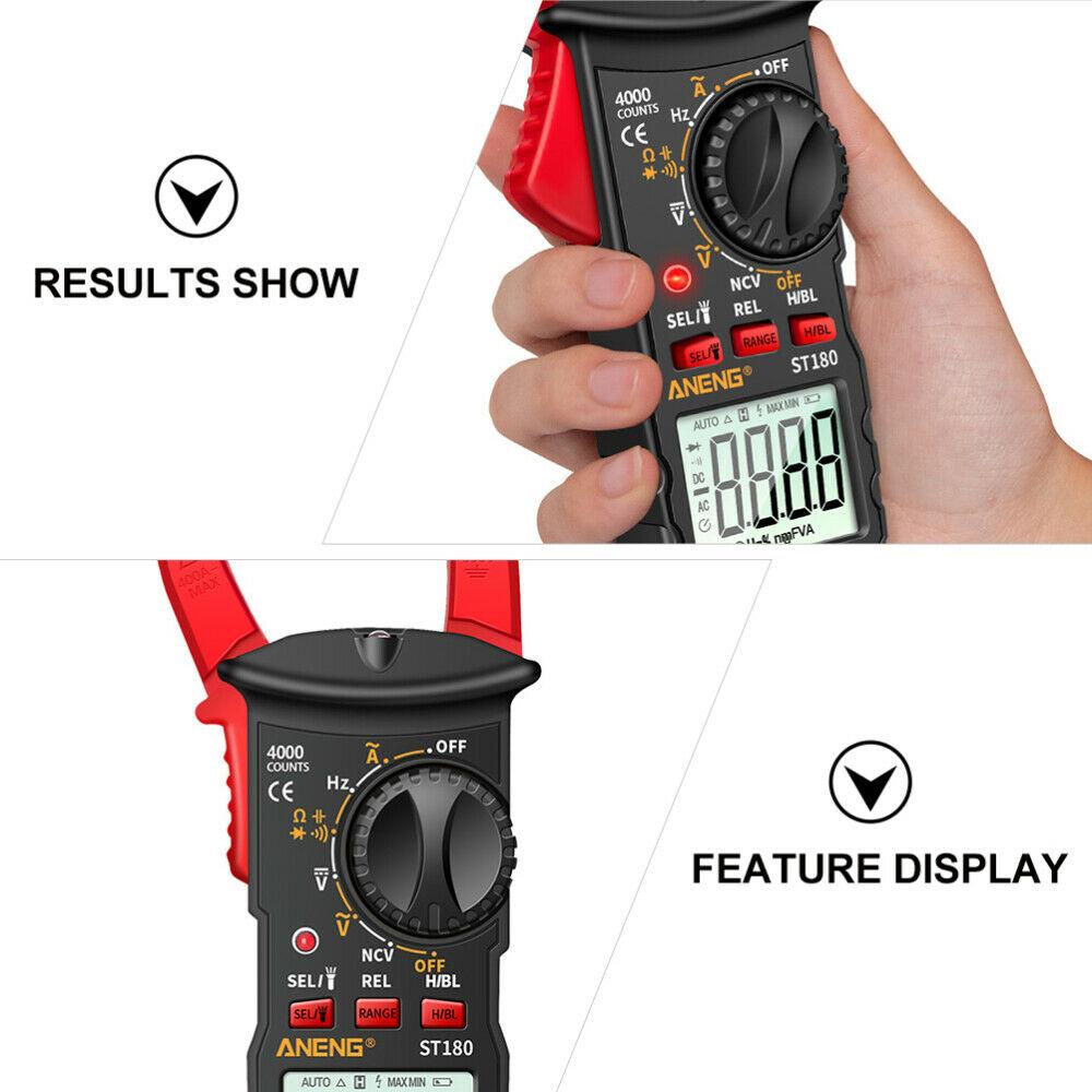 Digital Clamp Meter AC DC Current Voltage Multimeter Temp Volt Amp Tester Digital Clamp Meter AC DC Current Voltage Multimeter Temp Volt Amp Tester