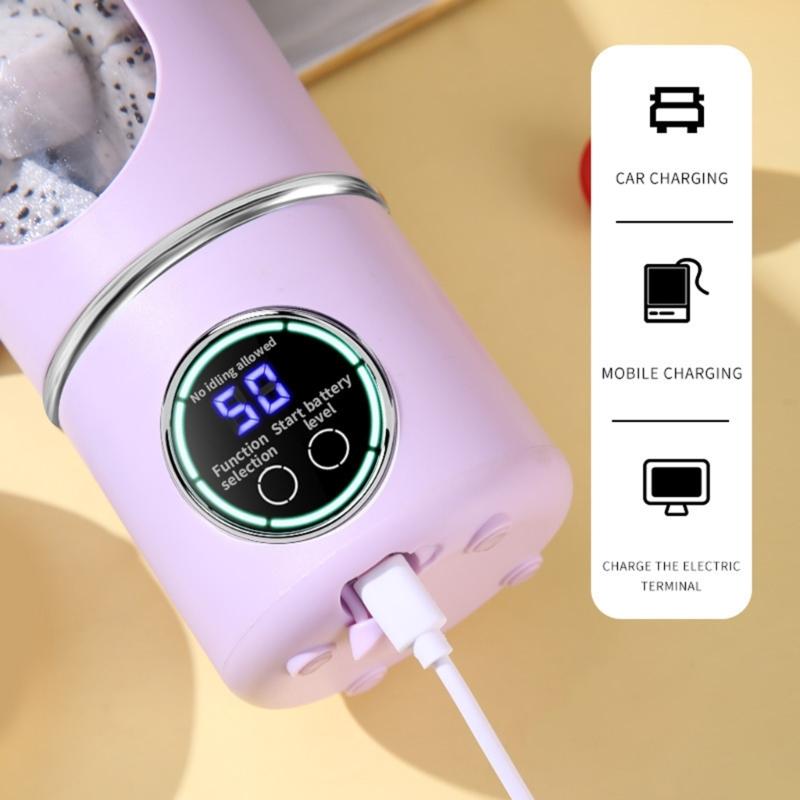 700ml Smoothie Blender Portable USB Rechargeable Juicer with High Speed Motor Mixing Cup for Protein Shakes and Juices