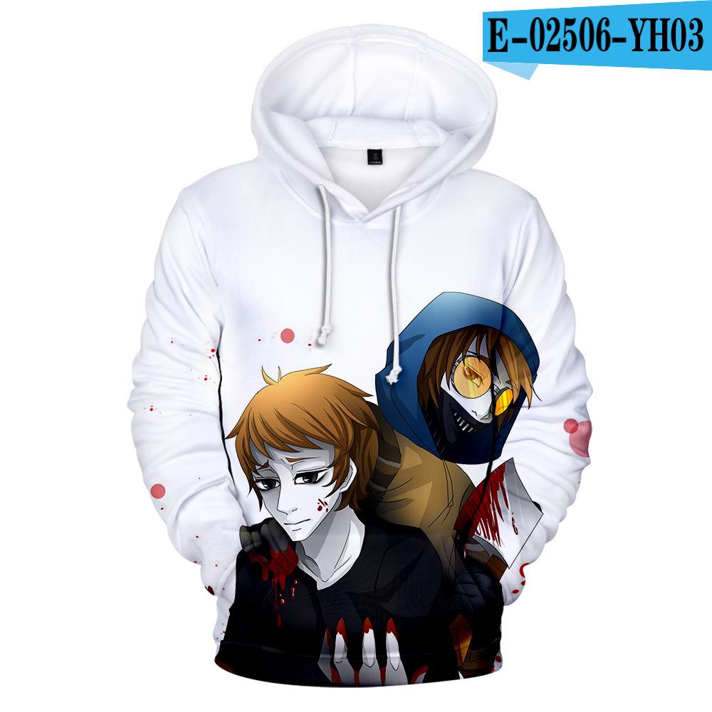 Hoodie Men Streetwear Hooded Sweatshirt Creepypasta Hoodies Ticci Toby Cosplay Costume Autumn Winter Clothes