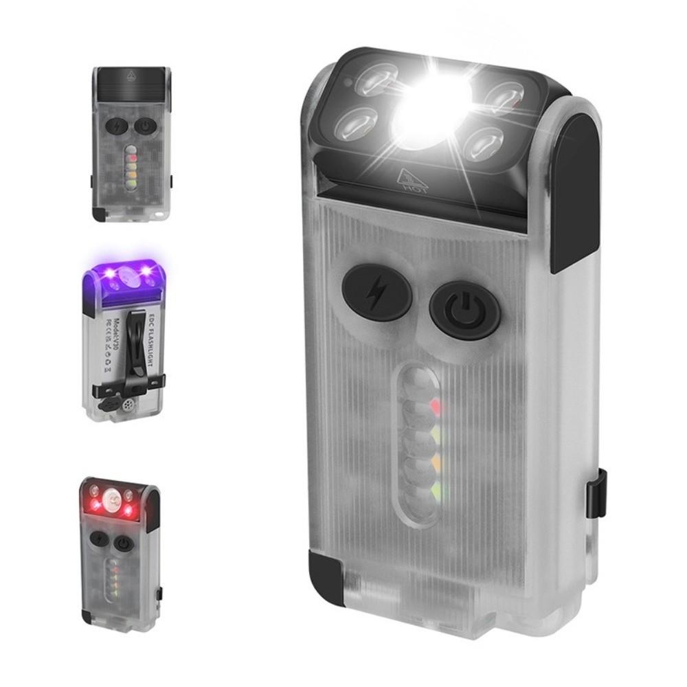 Portable Multi-function LED Flashlight Rechargeable Mini Size Power Bank Waterproof with Magnet Buzzer Torch Emergency Use
