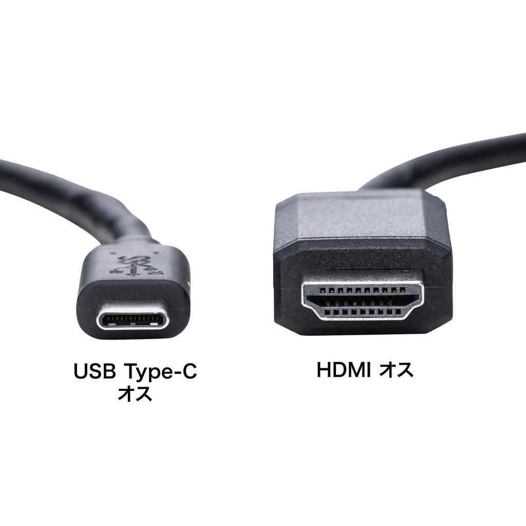 SANWA SUPPLY Type C To HDMI Conversion Cable (Black, 5m) KC-ALCHD50K