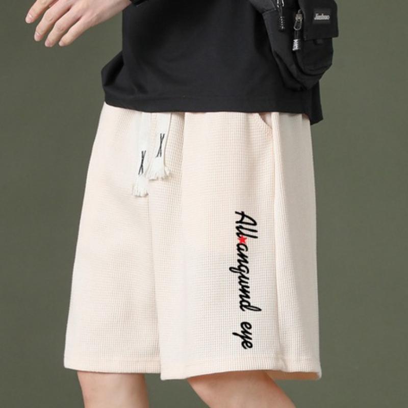 Sommer Herren Shorts High Street Lose Kurze Hosen Kordelzug Baggy Sweatshorts Brief Print Casual Shorts