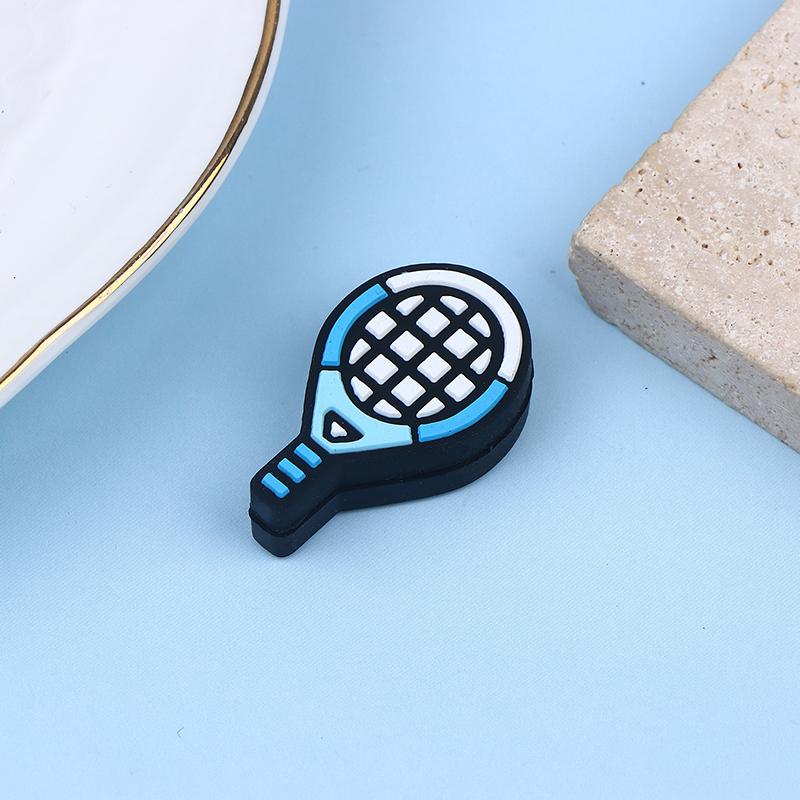 Tennis Racket Shape Multi-Color Shock Absorber Silicone Sports Durable Tennis Squash Badminton Staff Accessories
