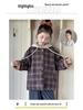 Girls' Fashion Plaid Sweater and Pants Set for Spring and Autumn 2025