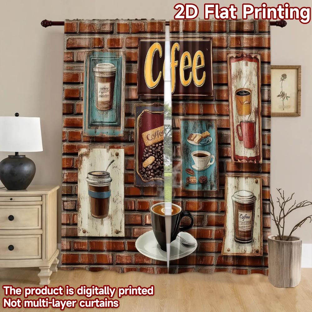 2D Flat Photography Backdrop Popular Tapestry Coffee Collection 100% Polyester Festive Backdrops for Suitable for Event