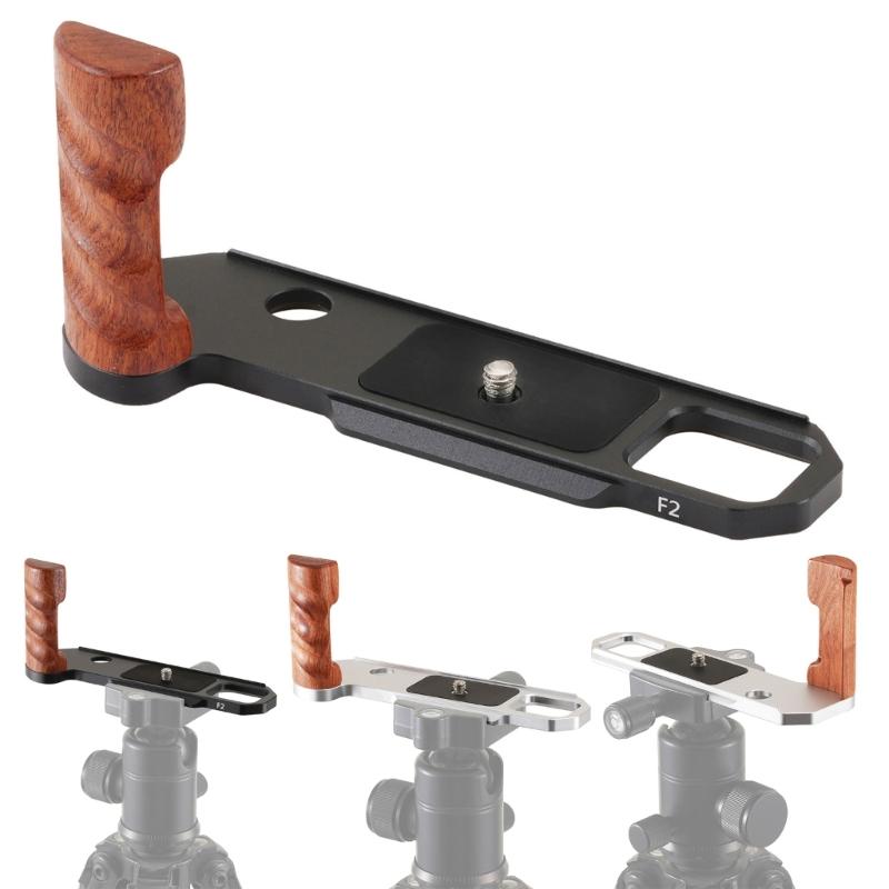 Camera L Plate Bracket with Wood Hand Grip for F2 Vlog Digital Camera Photography Studio Use