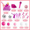 26 PCS Music Cake Toppers Pink Girl Birthday Cake Topper and Disco Cake Topper for Music Birthday Party Decorations Supplies