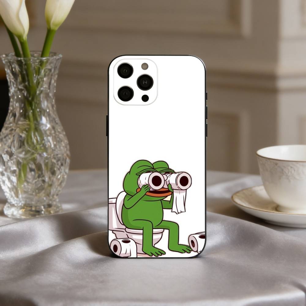 Funny P-Pepe the F-Frog  Phone Case For iPhone 17pro, 16,15,14,13,12,11 X XR Plus,Others Soft Black Cover