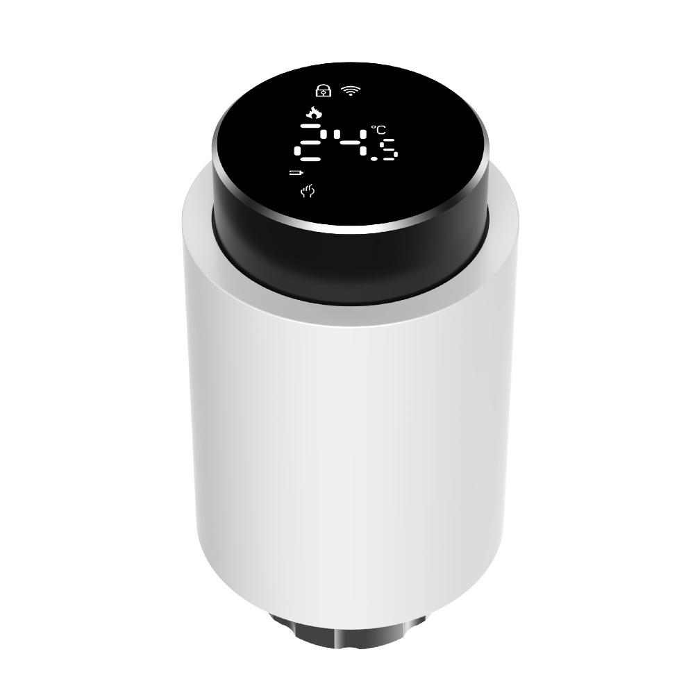 For Zigbee Hub Radiator Valve Smart Heating White Black Heating Thermostat Voice Assistant Compatible Mobile App Control