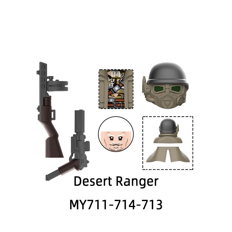 

The My711-My714 Black Elite Desert Riot Ranger Model Blocks Moc Bricks Set Gifts Toys