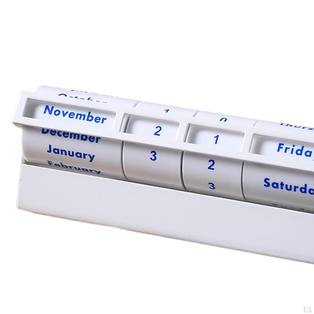 Calendar Manual Rotating Home Office Decor Desktop for School