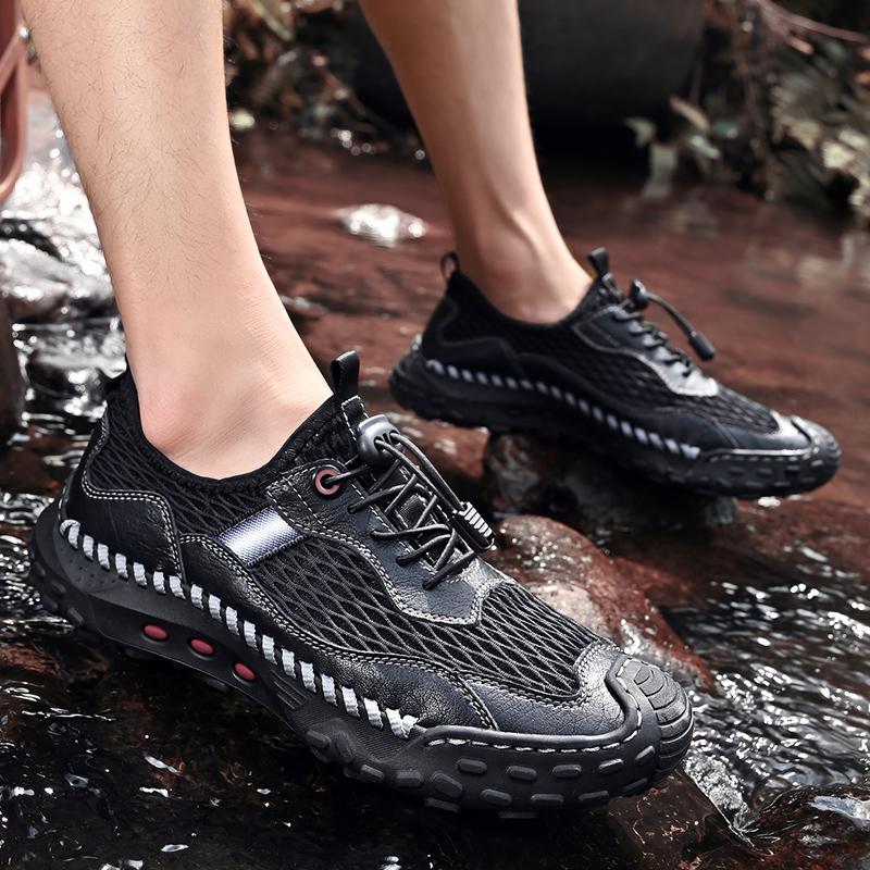 Modă 2024 Pantofi Bărbați Respirabili pentru Drumeție Anti-Alunecare Pantofi Casual Bărbați Ușori Pantofi Sport de Antrenament Decupați Pantofi de Conducere Fashion pentru Bărbați de Exterior