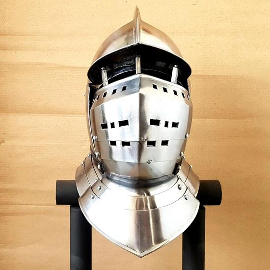 Medieval Close Armet Knight Helmet Warrior Gear Ancient Close Knight Helmet Decorative Gift for Him