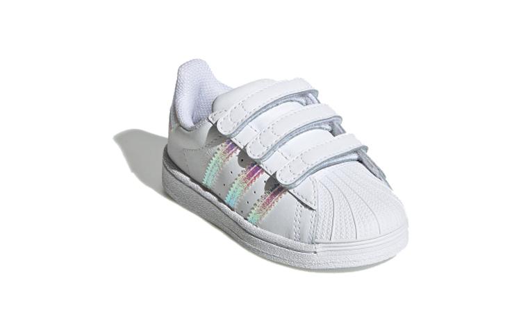 Adidas Originals SUPERSTAR Comfortable Abrasion Resistant Low top Toddler Shoes White Infant And Toddler FV3657