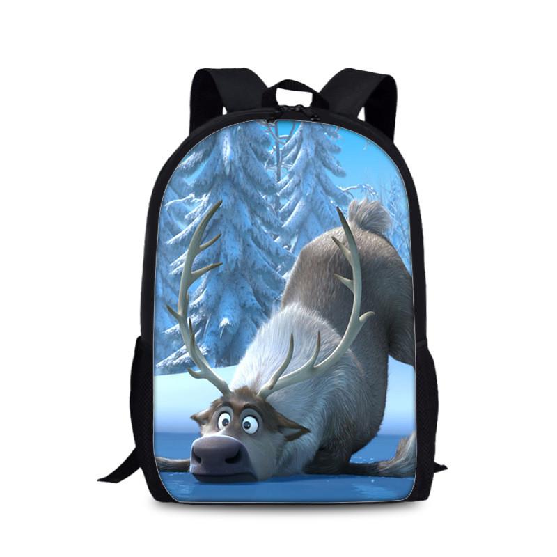 Frozen Childrens Cartoon Backpack With Lightweight Nylon Material For School And Daily Use