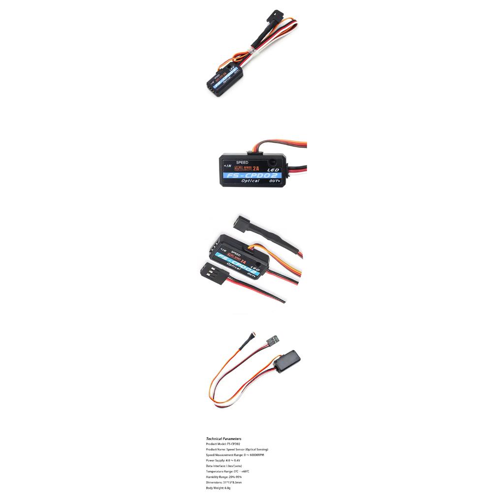 FLYSKY Fusi FS-CPD02 Optical Speed Measuring Sensor High-Speed Measurement for RC Car Model RC Aircraft Motor Speed Monitoring