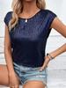 Women's Round Neck Sleeveless Sequin Tank Top Casual Party Sparkly Vest Blouse Summer Tops