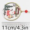 (2 Pcs/pack) 11cm Christmas Wooden Hollow Pendant Christmas Tree Ornament Merry Christmas Pendant DIY Festival Decoration