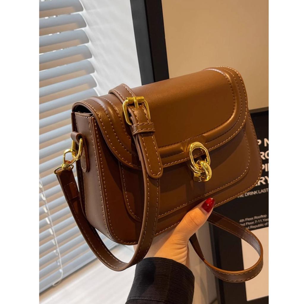 Autumn and winter niche foreign style women's bag 2025 new versatile retro small square bag high-end commuter bag women's messenger bag