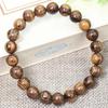 Purple Yew Wood Handcrafted 108-Piece Tiger Skin Sandalwood Buddhist Beads Bracelet for Couples