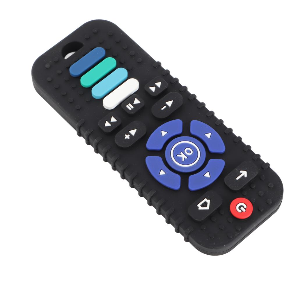 Baby Control Teething Toy TV Control Shape Silicone Teething Toy for Infants Toddlers Black