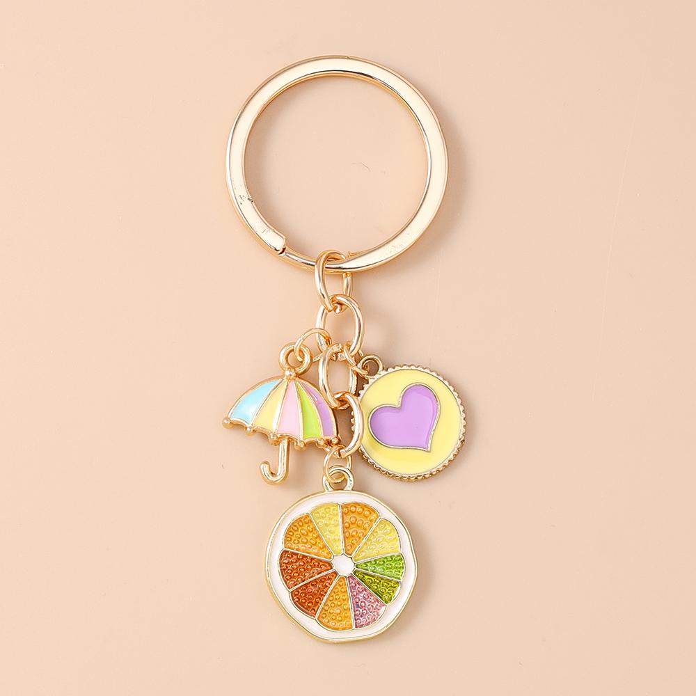Fashion Enamel Avocado Cherry Keychain Fruit Key Ring Pendants for Women Girls Handbag Decor DIY Key Chain Jewelry Gifts