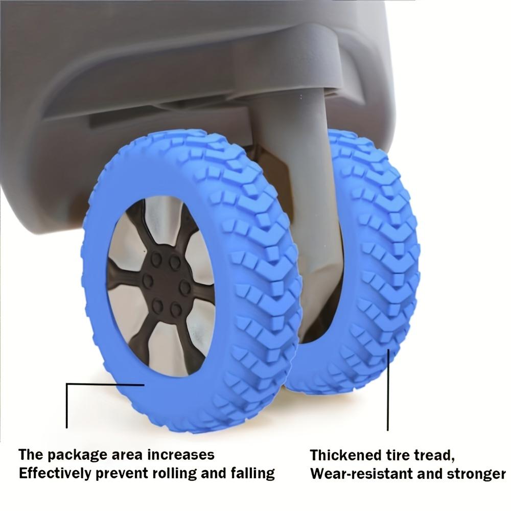 8pcs Silicone Wheel Covers - Luggage Wheel Protectors, Shockproof Suitcase Wheels Protective Sleeves, Noise Reduction Travel Accessories