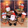 Christmas Home Table Decoration Elk Snowman Santa Claus Candy Basket Food Rack Kids Gift Navidad 2025 New Year Home Party Decors