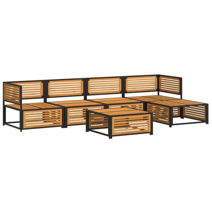VidaXL Salon de jardin avec coussins 6 pcs bois d'acacia solide 3214910