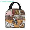 French Bulldog Cute Dog Insulated Lunch Bag Portable Thermal Cooler Box Reusable Picnic Tote Bento Bag for Men Women Kids