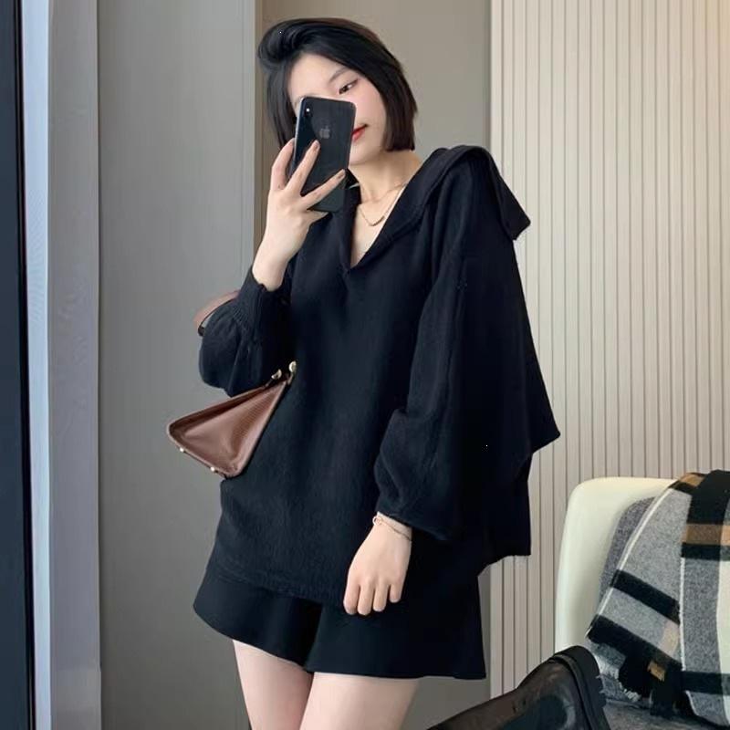 Women's Batwing Sailor Collar Pullover Sweater - Solid Color Knit Top for Autumn