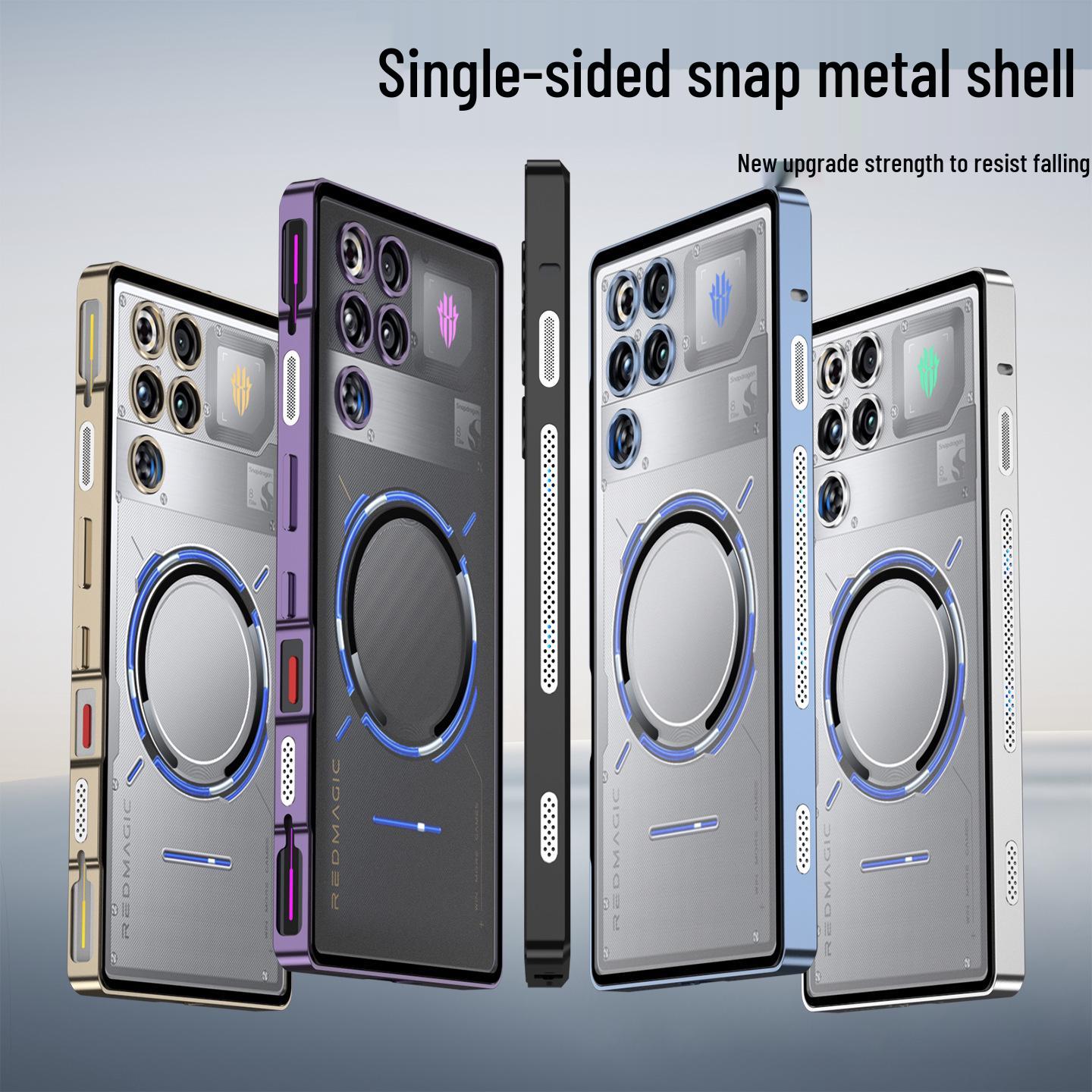 

RedMagic 11 Pro+ Magnetic Frosted Zero-Touch Metal Heat Dissipation Gaming Bumper Case Champagne Gold