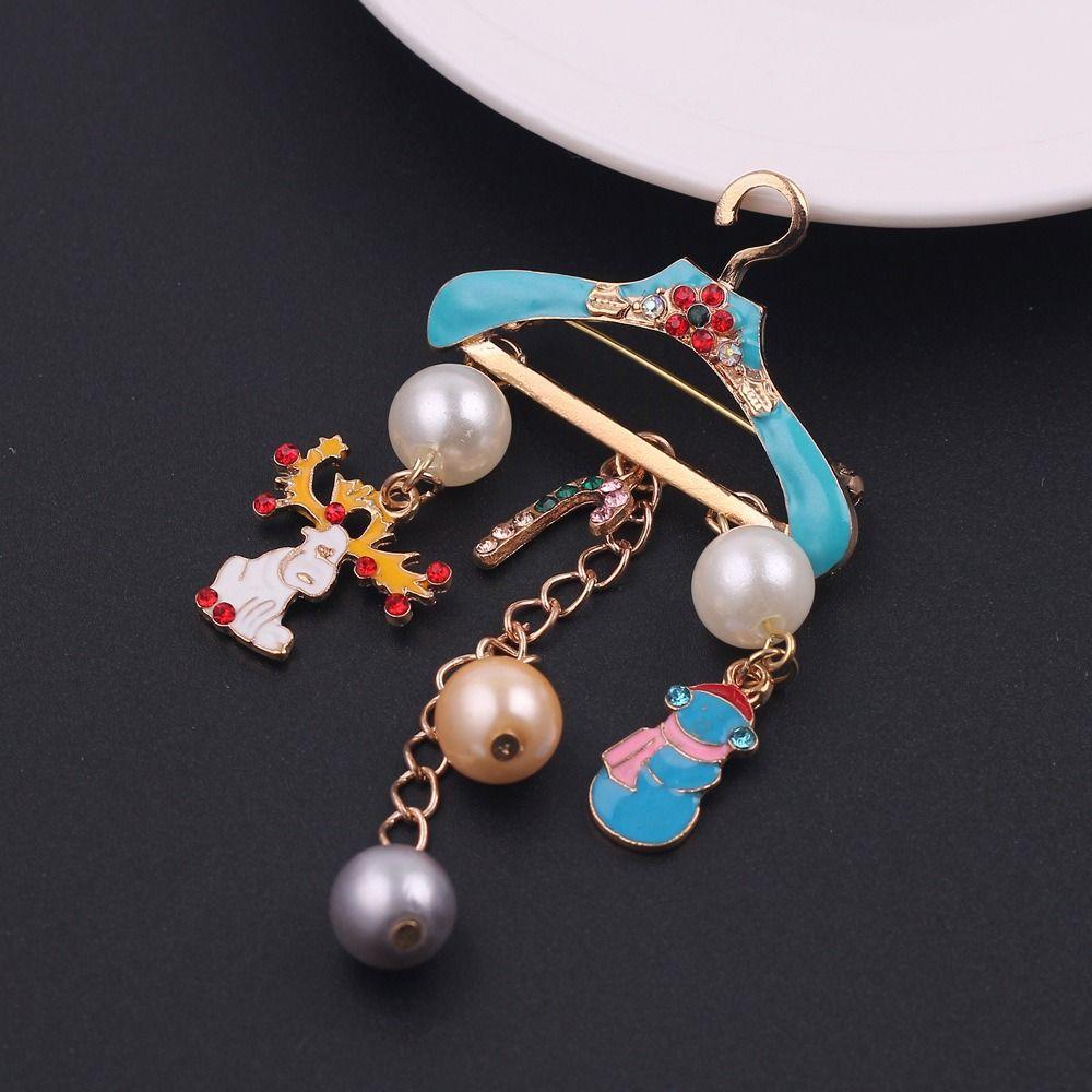 Christmas Decor Bag Decoration Christmas Brooch Clothing Brooches Hanger Tassel Pin Jewelry Gift