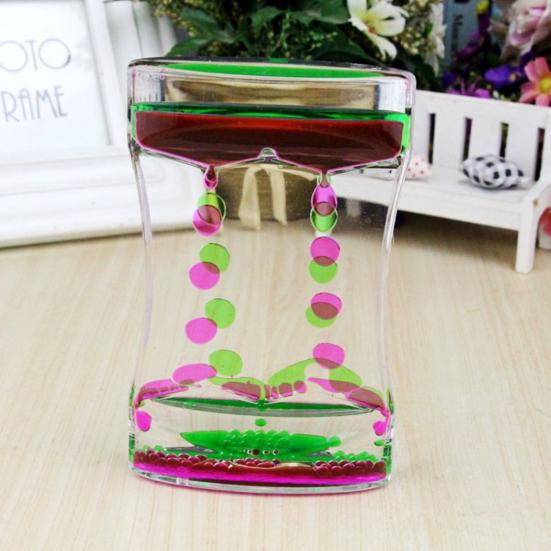Timer Funny Stress Relief Bright Color Liquid Motion Bubbler Toy for Bedroom