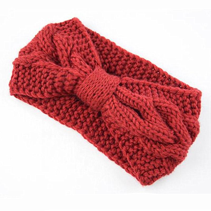 Women's Knit Hairband Knot Crochet Winter Ear Warmer Twist Wool Headbands Turban Headwear Head Wrap Bandage Hair Accessories