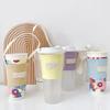 Beverage Cup Tote Bag Mug Sleeve Wrap Colorful Canvas Easy-take Cup Set Beverage Cup Bag Durable Handmade Canvas Cup Bag Home
