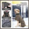 Thickened British Style Luxury Designer Dog Clothes High-neck Fashionable Plaid Dog Jacket with Leash Hook Large Dogs Dresses