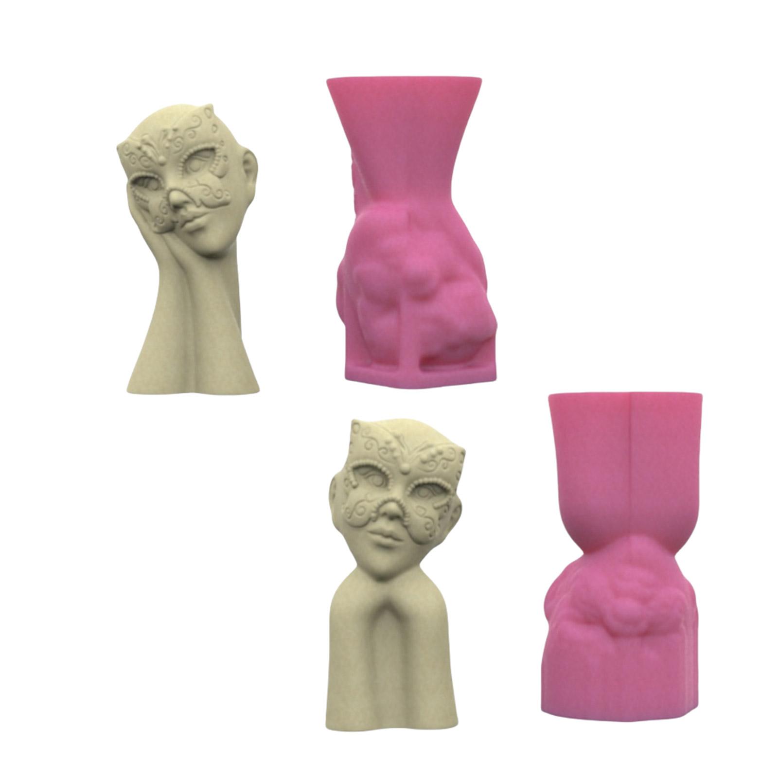 

Практичные маски для девочек, цветочные горшки, прочная силиконовая форма, цементная штукатурка, принадлежности для сада и внутреннего декора A