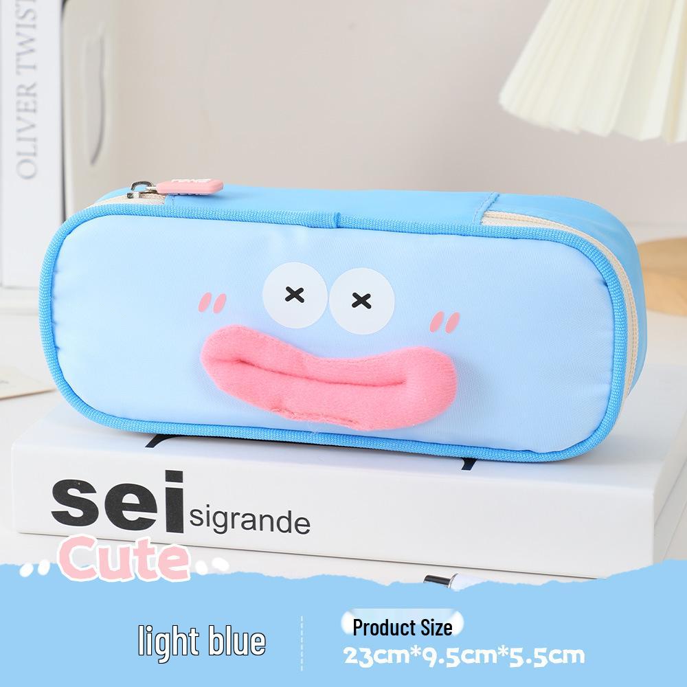 

TOME Cute Big Mouth Flip-top Pencil Case for Girls - Large Capacity, Creative Design Stationery Box for Elementary School Students