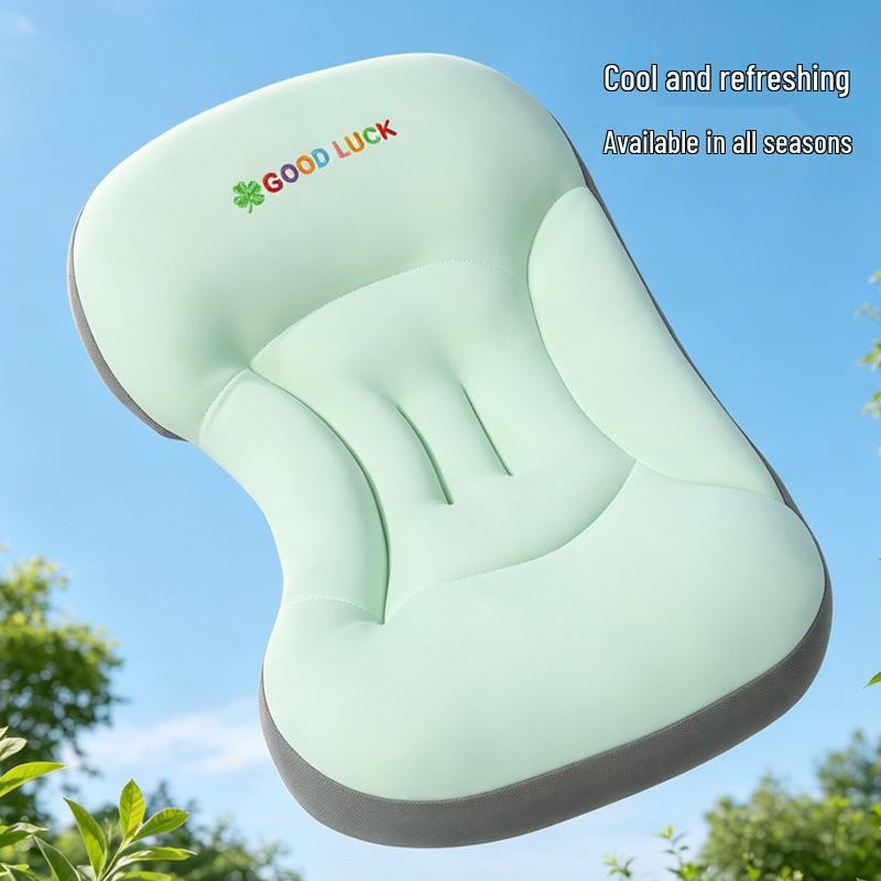 Children's Breathable Ice Silk Neck Pillow for Ages 6 Months To 8 Years, All-Season Kindergarten Use