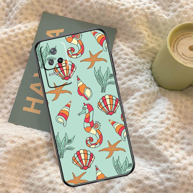 Seashell Shell Sea Art Case For Xiaomi 14T 13T Pro 11T 12T 13 14 15 Ultra POCO X7 Pro X3 X5 X6 F5 F6 M6 Pro Cover