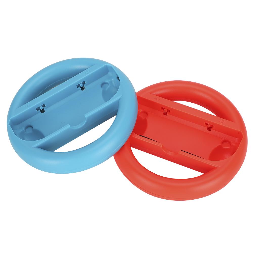 Racing Game Controller for Mario Kart Left and Right Grip Steering Wheel Handle for Switch(RedBlue )
