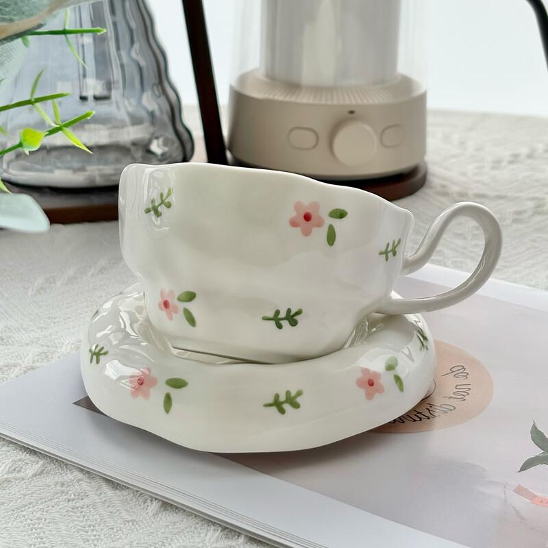 

Шанци Расписанный вручную цветочный керамический набор кофейной чашки и блюдца